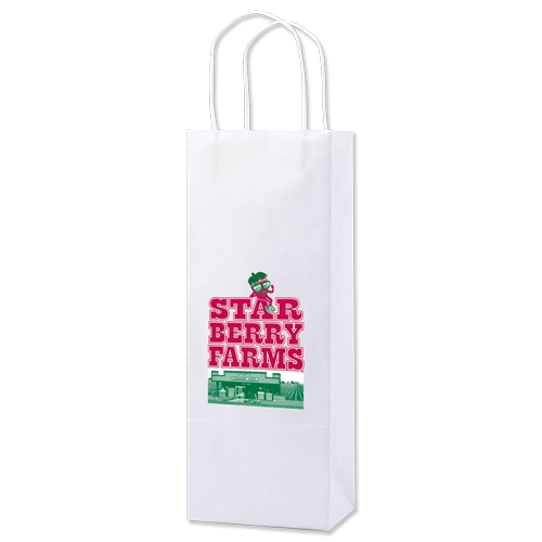 25 Pcs-White Kraft Paper Bags Flexicore Packaging 5.25"X3.25"X8" Me Shopping 